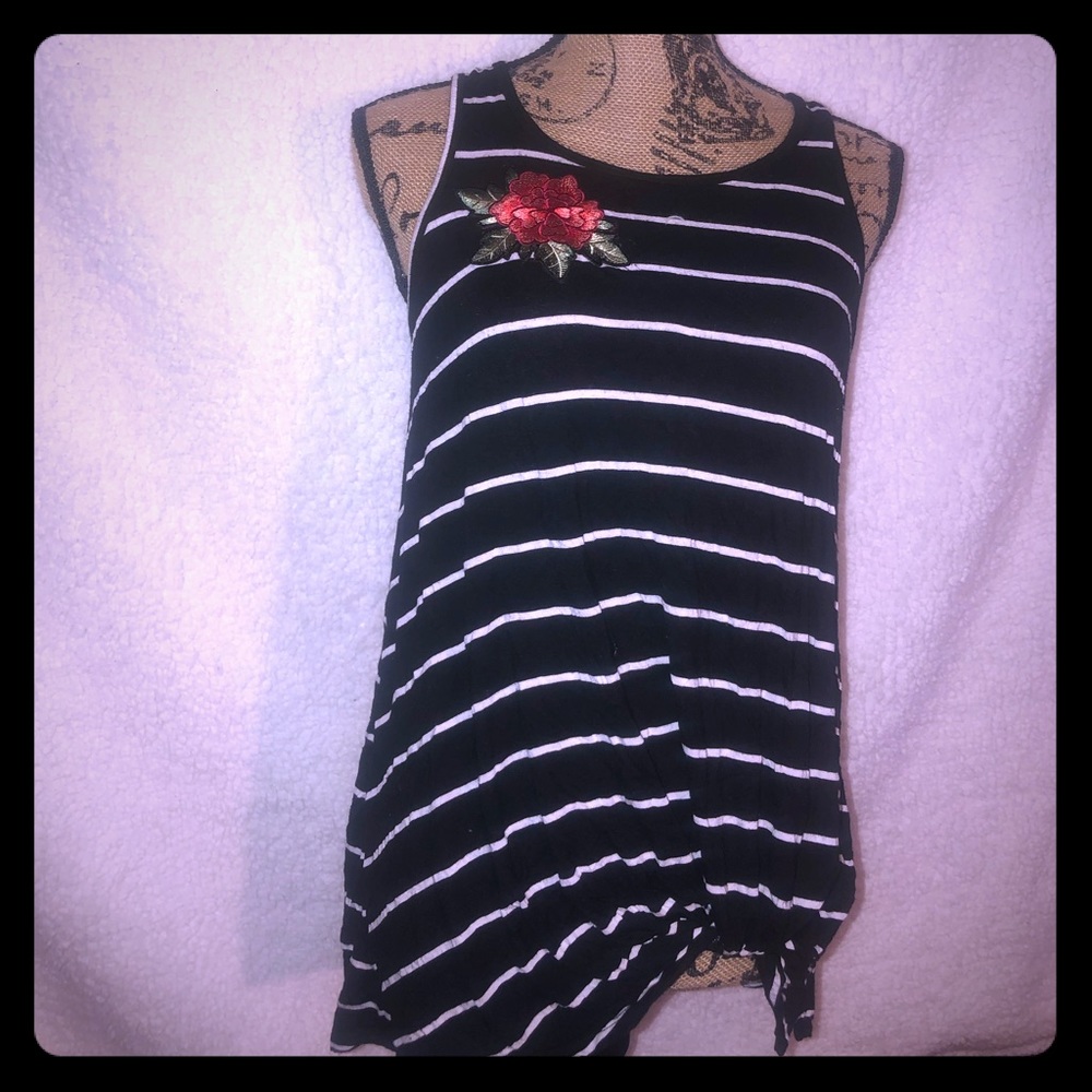 Black & White Foral Top